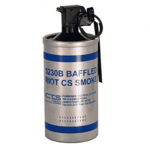 5230B- CS Baffled Canister Grenade, Pyro, Low Flame Potential