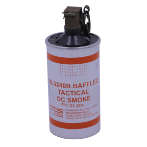 5240B- OC Baffled Canister Grenade, Pyro, Low Flame Potential