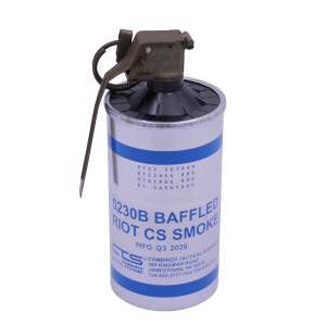 5230B- CS Baffled Canister Grenade, Pyro, Low Flame Potential